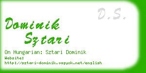 dominik sztari business card